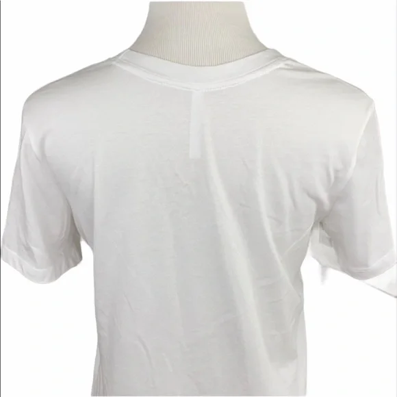 Fabletics White Love Peace Laughter Crew Neck Tee - Picture 7 of 12